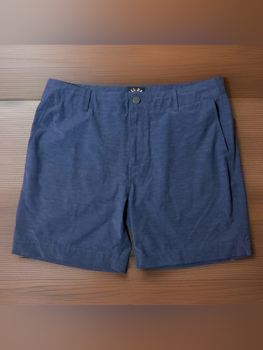 Faherty Performance Blue All Day Belt Loop Short Size 35